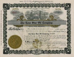 Lone Star Oil Co. - Stock Certificate